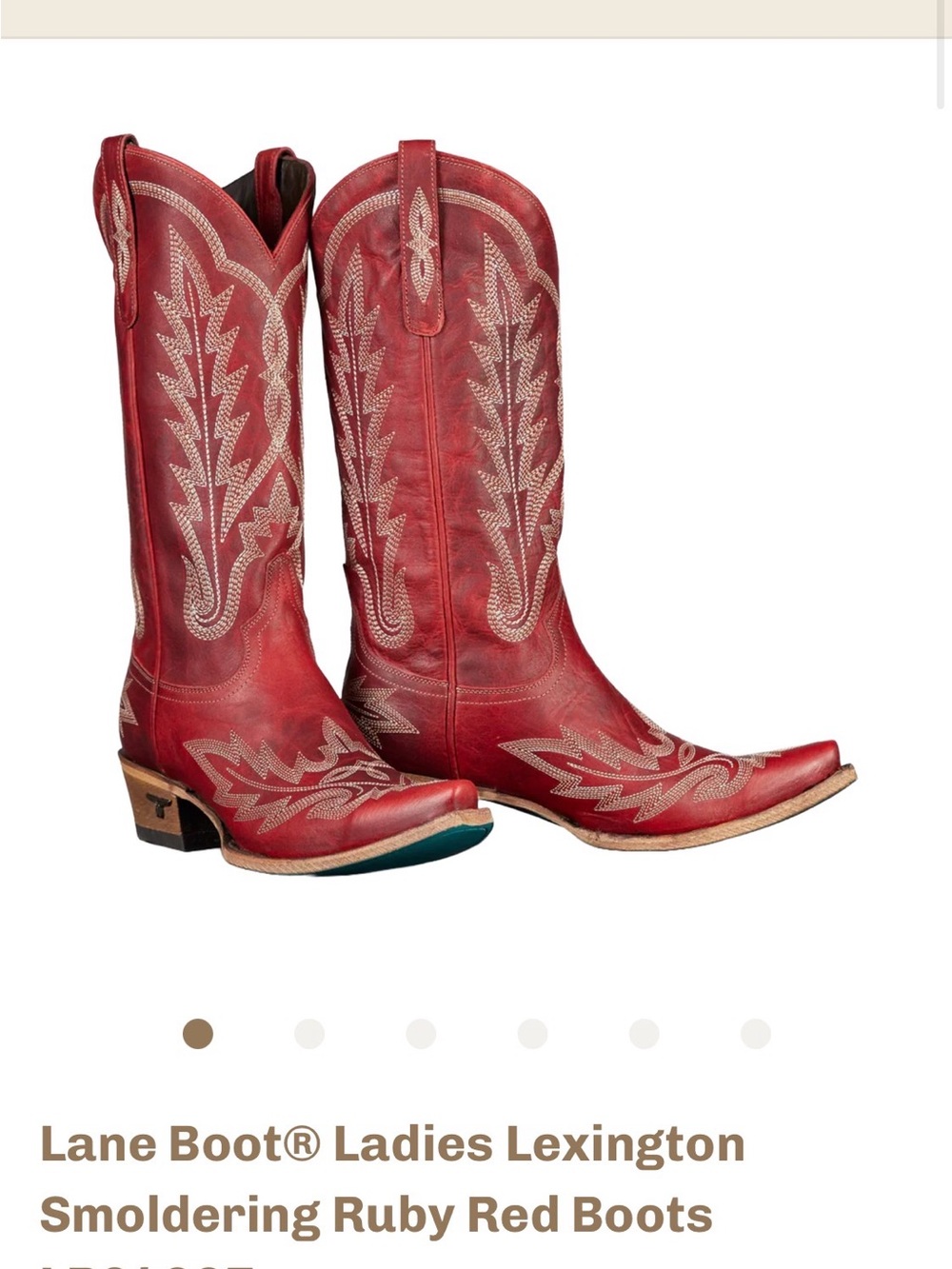Lane Boot® Ladies Lexington Western Heeled Boots in Ruby Red